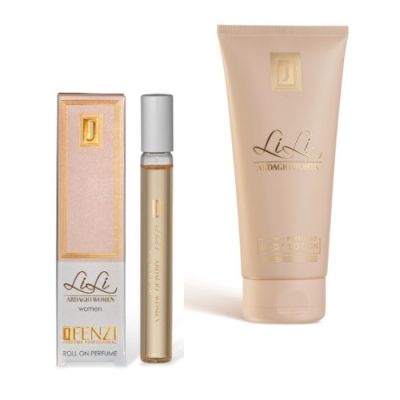 JFenzi Lili Ardagio Women - zestaw promocyjny dla kobiet, woda perfumowana roll-on 10 ml, balsam do ciala 200 ml