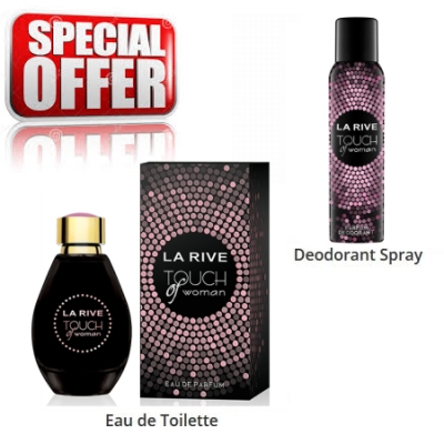 La Rive Touch Woman - zestaw promocyjny dla kobiet, woda perfumowana, dezodorant