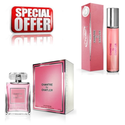 Chatler Chantre by Chatler - zestaw promocyjny dla kobiet, woda perfumowana 100 ml, woda perfumowana 30 ml