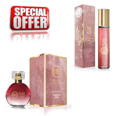 Chatler CH Pure Woman - zestaw promocyjny, woda perfumowana 100 ml, woda perfumowana 30 ml