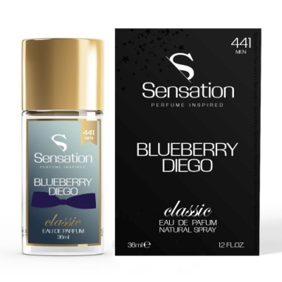 Sensation 441 Men BlueBerry Diego - odpowiednik perfum Mr. Burberry Indigo, woda perfumowana 36 ml